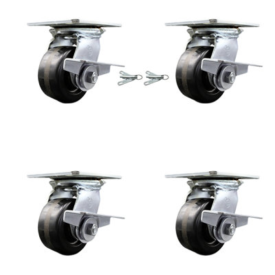 4 Piece Phenolic Caster Set