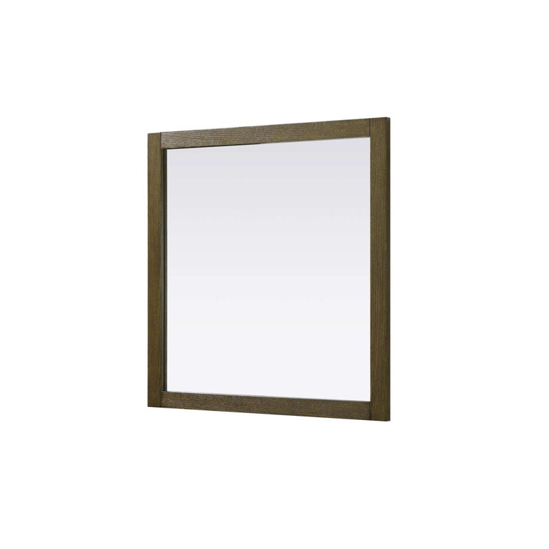 Miroir carré Noah, 36 po x 36 po, Noisette chêne, Carrée
