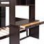 Lit mezzanine avec lit autonome, tablettes, bureau et garde-robe-180582940-180582941