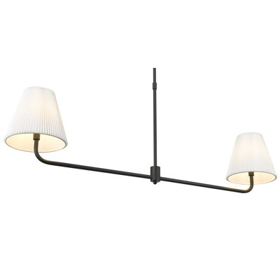 Lustre à 4 lumières de 40 po de large Ami - noir mat