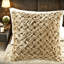 Coussin luxueux en velours doré ruché, ensembles de literie 20 x 20 pour la décoration intérieure