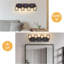 Luminaire de meuble-lavabo rétro en métal avec abat-jour en filet noir Walnet-122257435