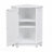 White Bathroom Cabinet Triangle Corner Storage Cabinet With Adjustable Shelf Modern Style Mdf Board-2060104610