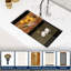 Évier de cuisine 30/33 en quartz blanc avec évier de cuisine encastré et cuve simple en composite-128757102-128757103