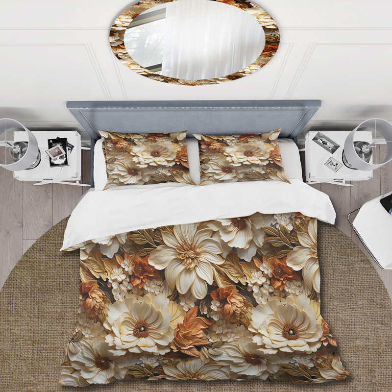 Ensemble de housse de couette Rustic Brocade Elegance Victorian, Housse de couette pour très grand lit et 2 très