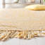 Tapis rond en coton tissé à plat à la main beige Holbeach-340089576