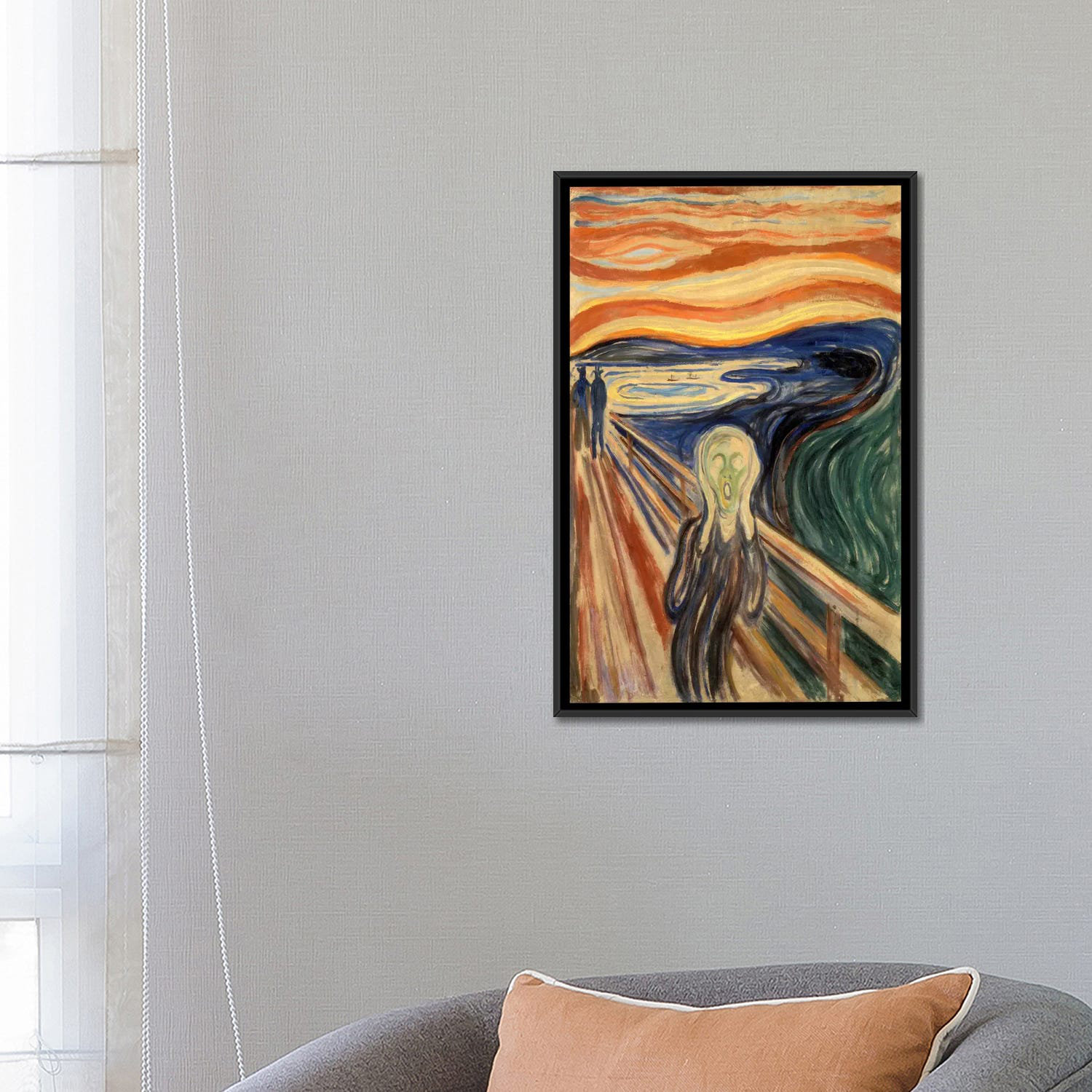 The Scream' by Edvard Munch Print on Wrapped Canvas iCanvas Size: 40 H x 26 W x 0.75 D