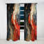 Rouge et or feu de marbre VI - Rideau abstrait occultant avec peinture abstraite - 1 panneau-107824718