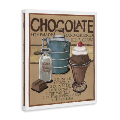 Art mural sur toile chocolat et crème glacée par Nancy Overton