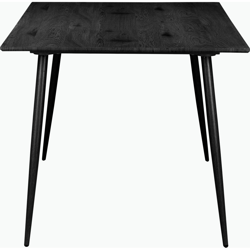 Armendariz Solid Wood Base Dining Table, Black, H76 x L120 x W80cm