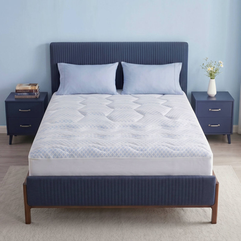 Protège-matelas rafraîchissant 1 pièce à 3 zones avec jupe à poches profondes, Twin XL