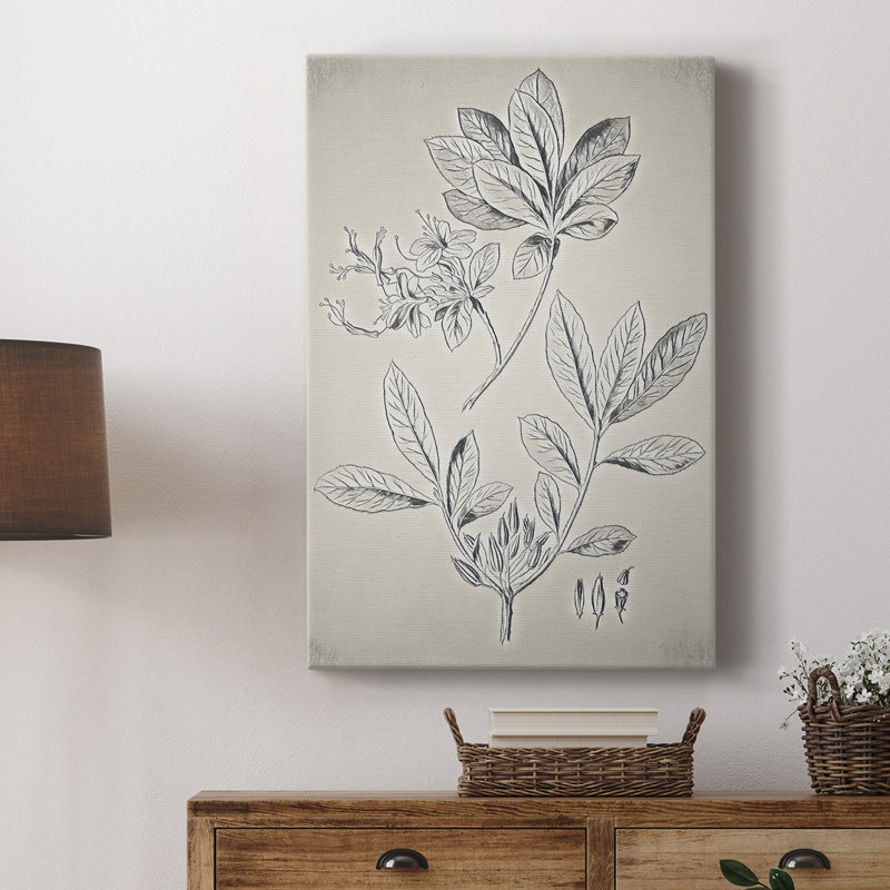 Imprimé floral rétro CCX III - galerie Cavas, H 12 po x l 8 po