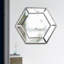 Miroir mural 20 po x 18 po Hexagon Contemporary