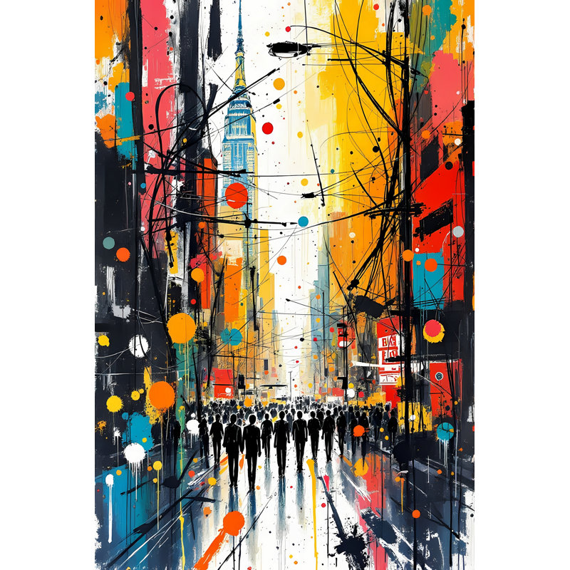 Street Party, 36" H x 24" W