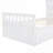 Twin Size Pine Wood L-Shaped Loft &amp; Platform Bed with 7 Drawers, Full Guardrails, No Box Spring - White-642128407