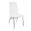 Ensemble de deux chaises d'appoint blanches et argentées en similicuir