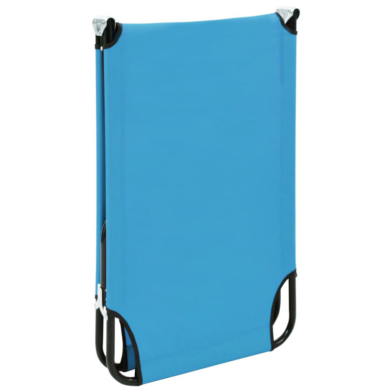 Natchez Folding Sunlounger Outdoor Cot, Blue