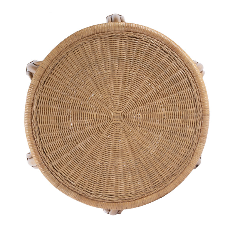 Savannah Woven Rattan Round End Table