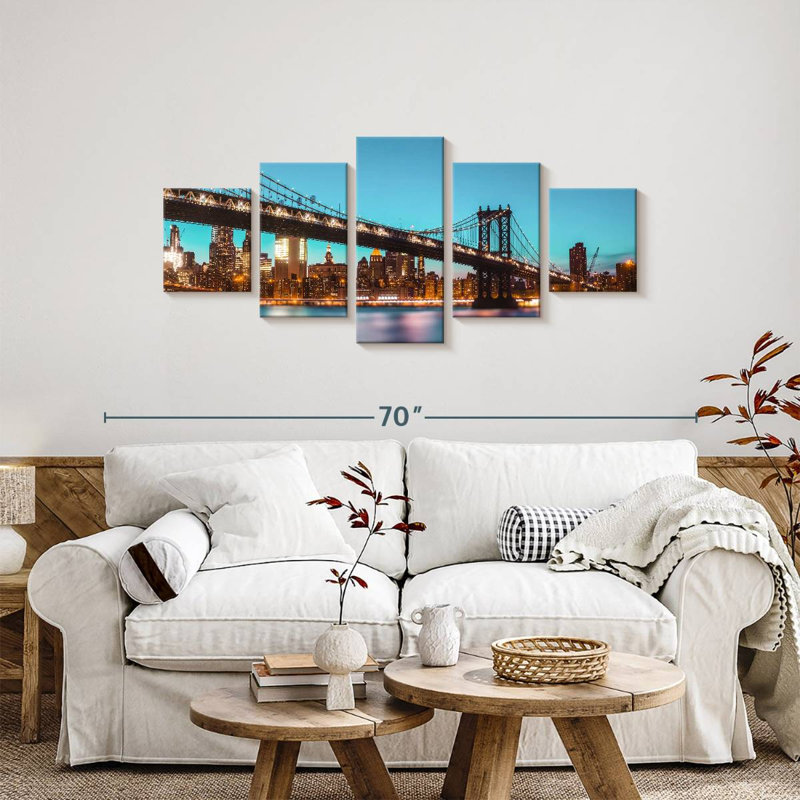 Bright Manhattan Bridge, 24" H x 55" W