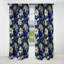 Fleurs indigo foncé au clair de lune II - Rideau floral - Rideau occultant floral - 1 panneau-107555779