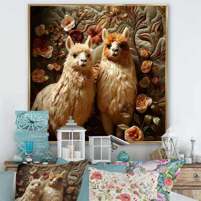 Art floral avec alpaga