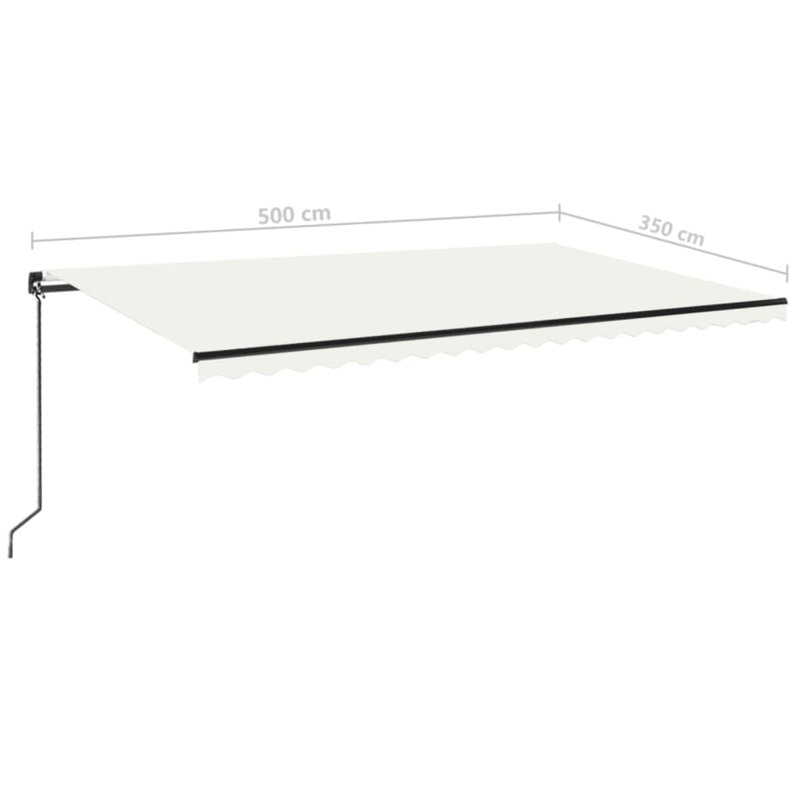 VidaXL Retractable, Cream
