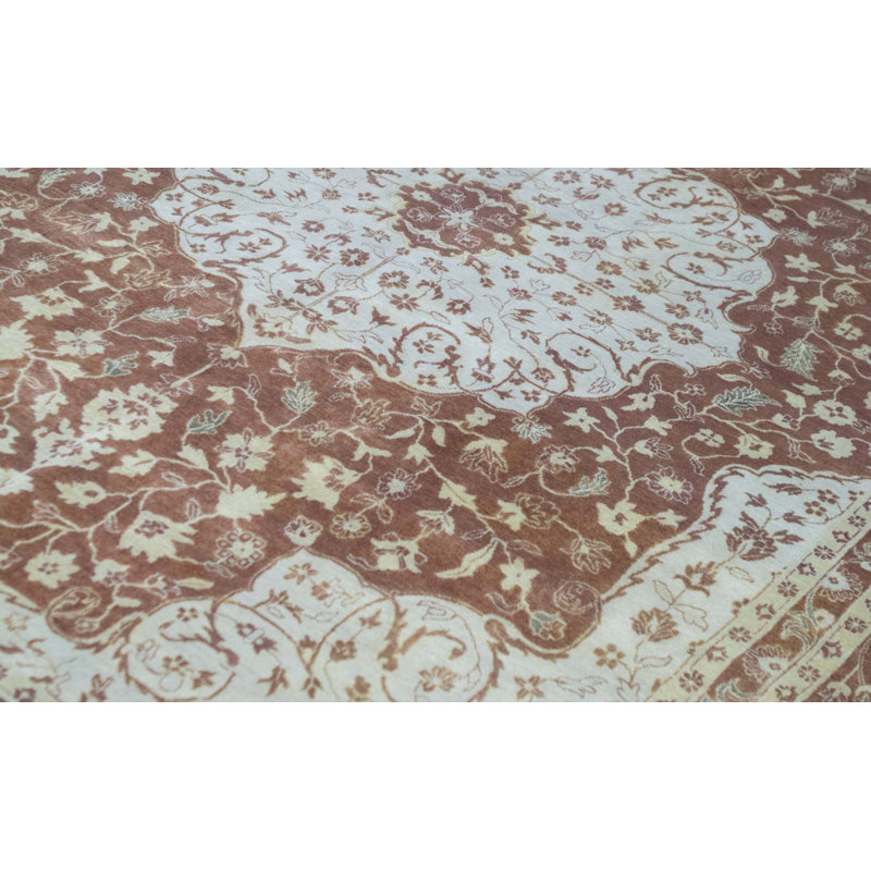 Tapis rouille et rouille de haute qualité noué à la main