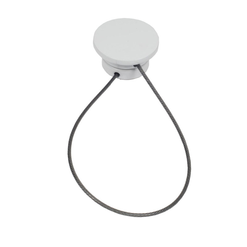 Alma Aluminum & Zamak Curtain Tieback, 4.72" H x 2.93" W x 1.18" D, Gray