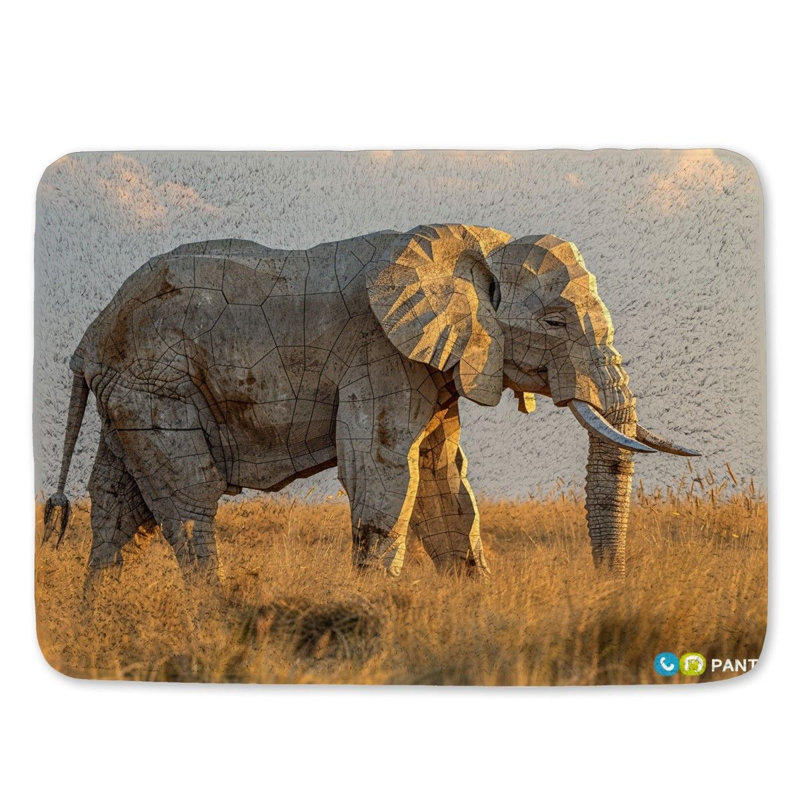 Tapis de bain éléphant, L 17 po x L 24 po