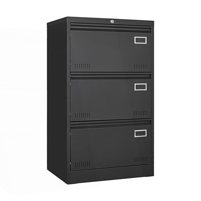 Filing Cabinet, Lateral File Cabinet With 3 Drawer, Living Room Storage Cabinet