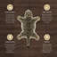 Tapis décoratif doré et noir Harjo-84053365