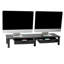 Support pour écran double Mind Reader, réglable en hauteur, organisateur de bureau, support pour ordinateur portable, bureau, L 38,5 po x l 11 po x H 2,55-6,5 po
