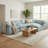 Cloud-Inspired 176" 6 Piece Oversized Deep Lounge Slipcovered Modular Corner Sectional with Reversible Chaise & Ottoman | Performance Fabric Washable Water-Resistant Stain-Proof | Deep-Seating Feather-Filled Couch | Plush Cushions, Modern Design -2000402265