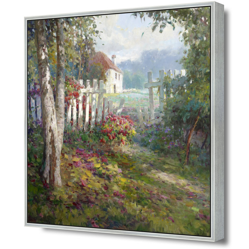 "Gate Of Rosy Welcome", Argent argent, H 26 po x l 26 po