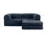 Velvet Compressed Daybed lounge Sofa with Ottoman-135103941