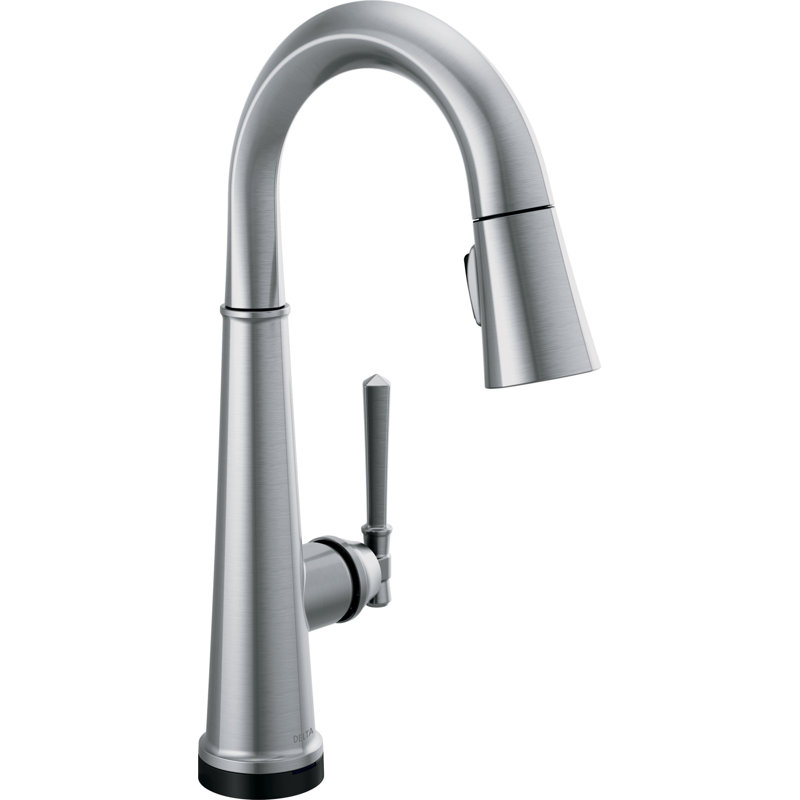 Robinet de cuisine à poignée simple Emmeline, Acier inoxydable arctique Lumicoat