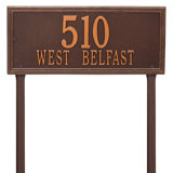 Double Line 2-Line Lawn Address Sign