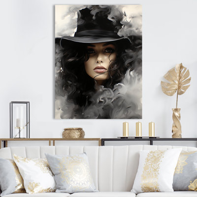 Femme noire avec chapeau - art mural Dior