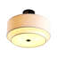 Plafonnier semi-encastré 3 lumières Boho Linen Drum-1988704908