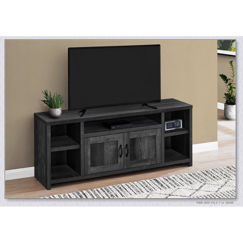 Meuble télé, 60 po, console, meuble multimédia, armoire de rangement, salon, chambre à coucher, stratifié, transitionnel