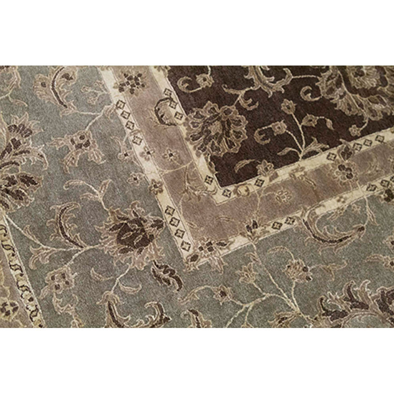 Oriental Area Rug in Brown, Rectangle 9'1'' x 12'2''