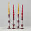 Bougeoirs de table en verre - Lot de 2 à 25 cm de hauteur - Rouge merlot-1025441587-1025441743