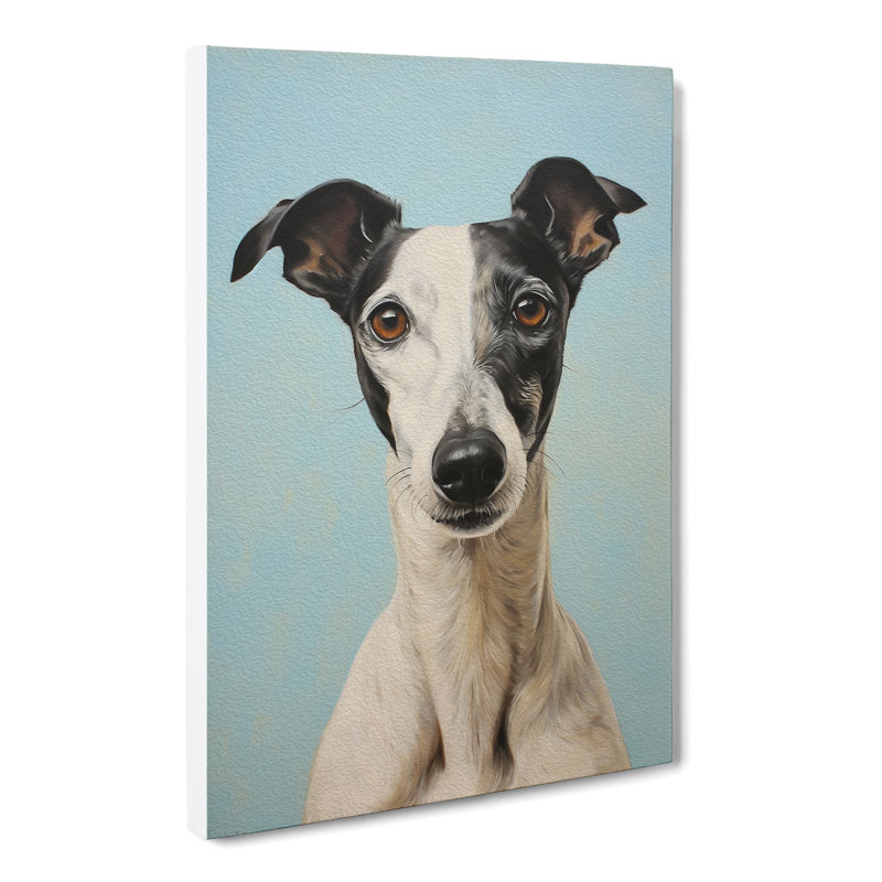 Whippet Realism - Wrapped Canvas, 60cm H x 40cm W x 3cm D