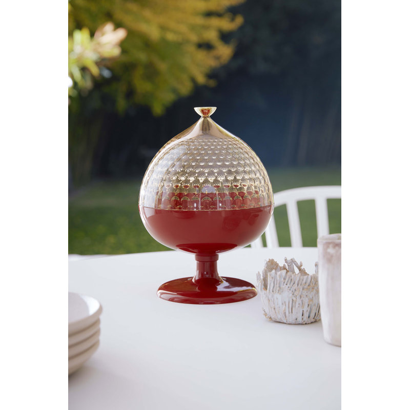 Pumo Decorative Box, Amber/Brink Red