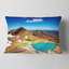 Coussin lombaire en émeraude lacs new zealand