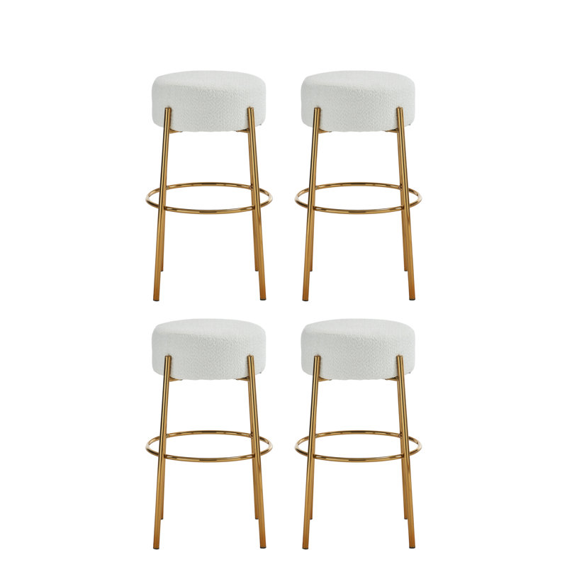 Tabouret de bar Kynlee, Blanc, 4, Tabouret de bar (siège d'une hauteur de 30 po)