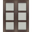 Double porte intérieure française à panneaux en verre manufacturé et en verre givré Avon 3 Lite-93068048-93068055-93068050