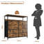 Chest Of Drawers With 8 Drawers & 2-Tier Shelves, Tall Dresser & Storage Organizer Unit For Bedroom, Kids Room, Living Room, Closet