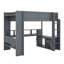 Lit mezzanine avec bureau Gaming, tablettes multi-rangements, DEL et station de charge-1371082913