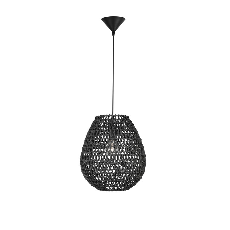 1 - Light Black Teardrop Pendant